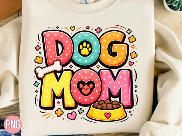 Colorful Dog Mom Bone Food Bowl PNG: A Guide to High-Quality Digital Design