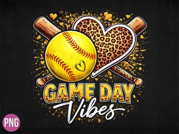 Evaluating the Game Day Vibes Softball Game Heart PNG for Creative Projects