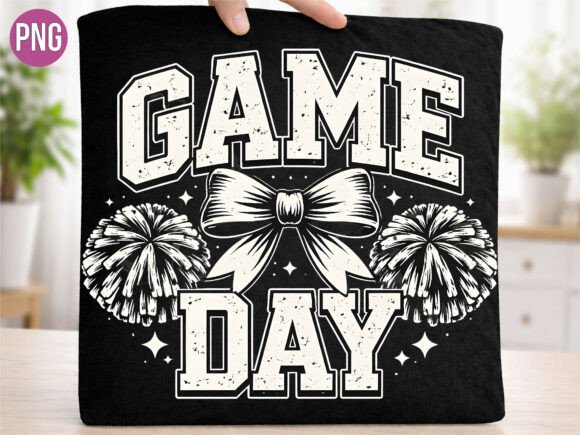 Game Day Cheerleader Bow Sports PNG