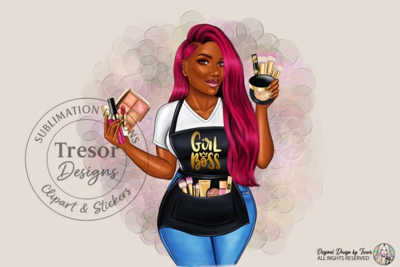 Girl Boss Makeup Artist PNG Sublimation: Elevate Your Beauty Brand with Bold Design