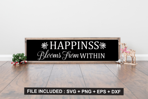 Happiness Blooms from Within SVG Design