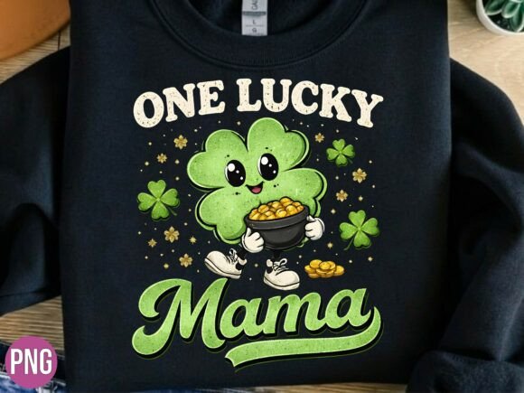 One Lucky Mama St Patricks Day PNG