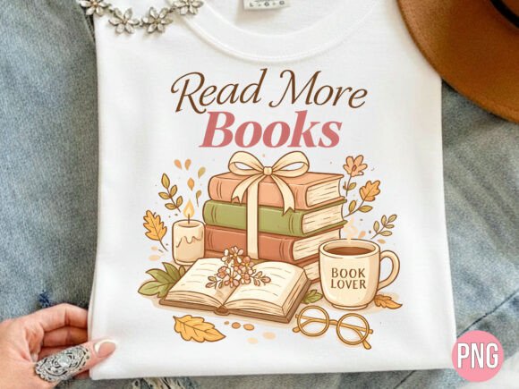 Read More Books Coffee Cozy Library PNG: Elevate Your Creative Projects with High-Quality Digital Design