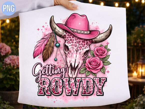 Rowdy Cowgirl Skull Design