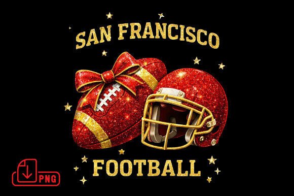 San Francisco Football PNG Helmet Design