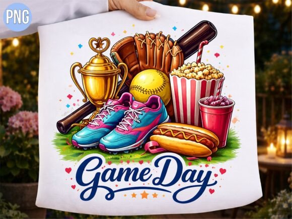 Softball Game Day Gear Equipment PNG: A Digital Asset for Creators