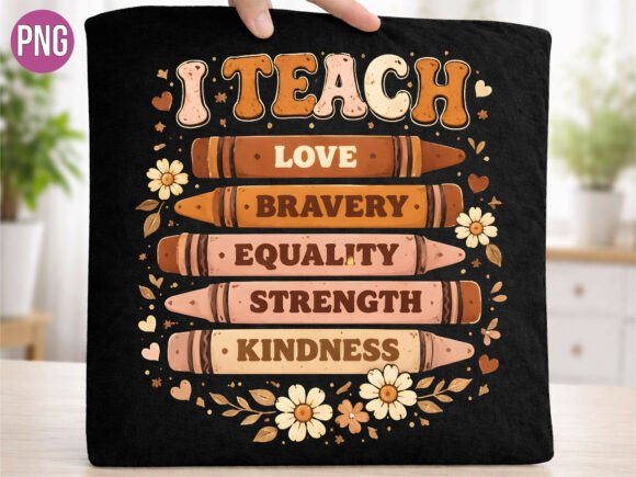 Teach Love Bravery Equality Teacher PNG