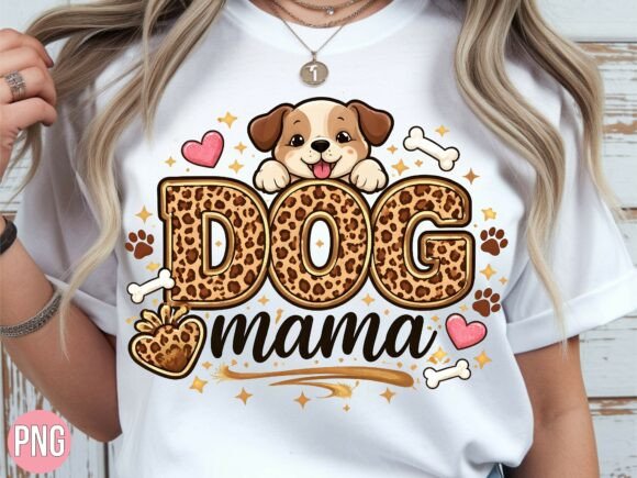 Unleash Creativity with the Dog Mama Leopard Puppy Hearts PNG