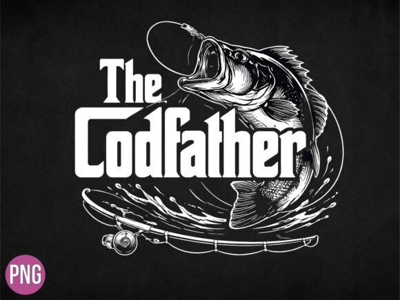 Unleashing Creativity with The Codfather Bass Fishing Funny PNG