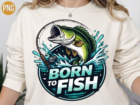 Unlocking Creative Potential with the Born to Fish Bass Circle Badge PNG: A Guide for Designers and POD Sellers