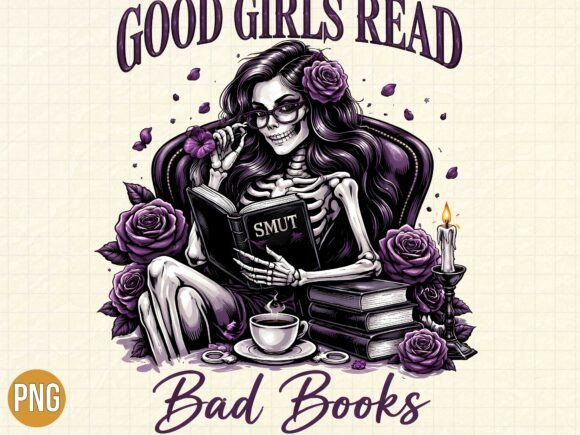 Unlocking Creativity with the Good Girls Read Bad Books Skeleton PNG