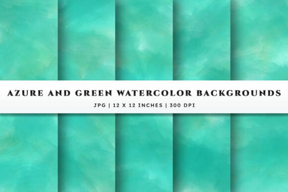 Watercolor Backgrounds - Azure Green: Elevating Your Creative Projects with Nature-Inspired Design